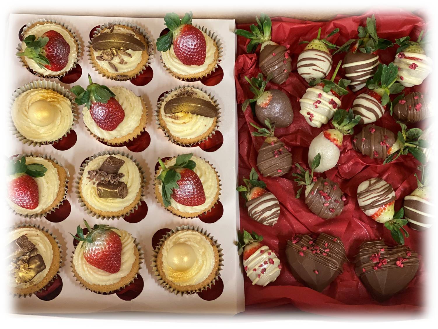 Extra Large Cupcake & Strawberries Treat Box.jpg